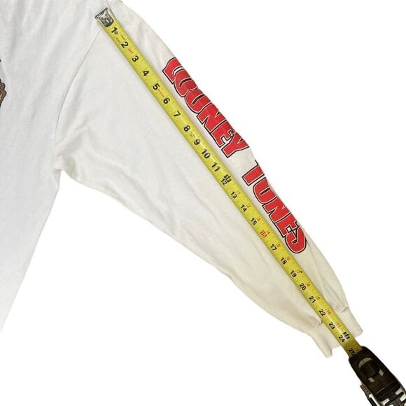 Vintage Looney Tunes Graphic Long Sleeve White Shirt - Picture 8 of 9